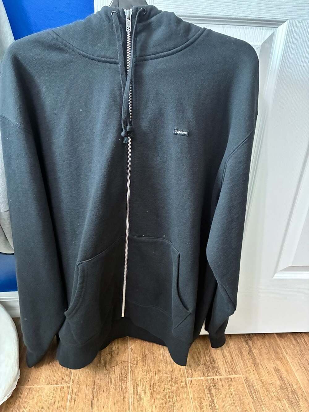 Supreme Small Box Facemask Zip Up Hooded Sweatshirt Black